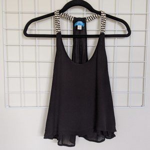Buttons Francesca's Racerback Flowy Tank Top